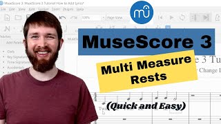 MuseScore 3 How to Add Multi Measure Rests Create MultiMeasure Rests with Ease [upl. by Airpal218]