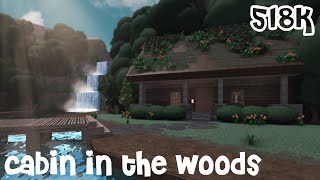 Cabin in the Woods Speed Build  ROBLOX BLOXBURG   tour [upl. by Osbourne]