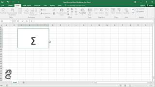 How to type summation symbol Sigma sign Σ in Excel [upl. by Rayburn438]