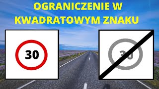 5 Kwadratowy znak ograniczenia prędkości  ZASADY RUCHU DROGOWEGO [upl. by Imugem]