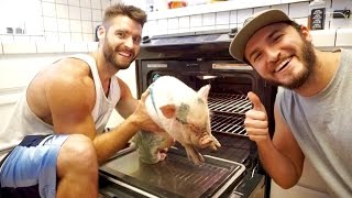 PUTTING OUR PIG INTO THE OVEN [upl. by Alah]