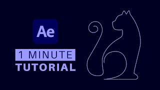 Animate a single line drawing from Illustrator in After Effects  EASY [upl. by Llenoil357]