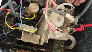 electric golf cart simple Motor and controller bypass key hotwire direct wire bench test [upl. by Ahsam]