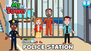 My Town Home Family Doll House  Mom and Dad visit Uncle Edbert at Jail [upl. by Brick]