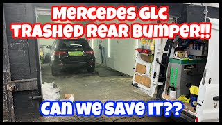 Mercedes GLC trashed rear bumper Can we save it [upl. by Schwing946]