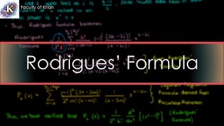 Legendres ODE III VerifyingProving Rodrigues Formula [upl. by Kaehpos321]