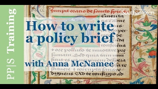 PolicyTraining  How to write a policy brief [upl. by Auqkinahs]