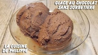 Glace au chocolat sans sorbetière [upl. by Lemmueu122]