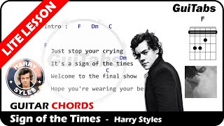 SIGN OF THE TIMES 🎹  Harry Styles  Lyrics  GUITAR Chords 🎸 Karaoke [upl. by Avera]