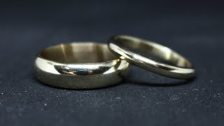 MAKING A PAIR OF 9CT GOLD WEDDING RINGS [upl. by Initirb]