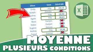 Comment calculer une moyenne avec un ou plusieurs critères sur Excel [upl. by Ahsiema]