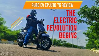 Indias Most Affordable Electric Scooter PURE EV EPLUTO 7G REVIEW [upl. by Riebling330]