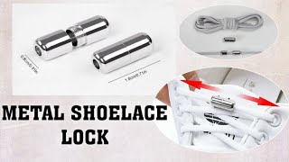 No TIE shoelace METAL LOCK  How to attach metal shoelace lock [upl. by Kier]