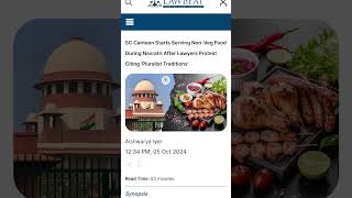 Supreme Court canteen Restarts Serving NonVeg Food During Navratri [upl. by Issac]