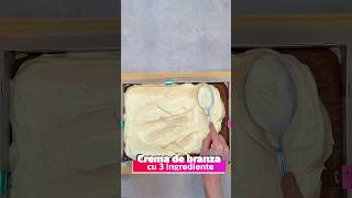 Crema de branza cu 3 ingrediente crema Crema prajituri [upl. by Attenaz]