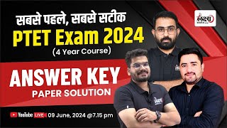 PTET Answer Key 2024 4 Year  PTET Exam Paper Solution 2024 4 Year Course  PTET Exam 2024 [upl. by Kellyn]