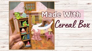 Cereal Box Can Make A Cute Miniature Bookcase [upl. by Ahoufe157]