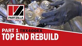 Honda 400EX Top End Rebuild Part 1 Disassemble  Partzillacom [upl. by Jeno]