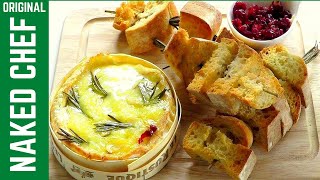 CAMEMBERT CHEESE with Garlic amp Rosemary  How to oven bake easy recipe [upl. by Krasner970]