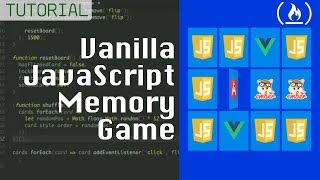 Memory Card Game  JavaScript Tutorial [upl. by Leirrad]