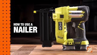 How To Use A Nail Gun A DIY Digital Workshop  The Home Depot [upl. by Arahas]