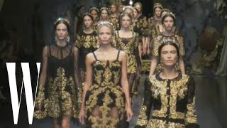 Dolce amp Gabbana Fall 2012  runway fashion show  W Magazine [upl. by Notla]