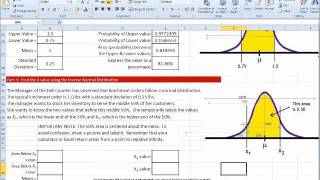 Normal Distribution with Excel  Inverse Lookup [upl. by Freida248]