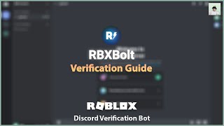 RBXBolt Verification Guide Step by Step  Roblox Discord Bot 2021 [upl. by Maury]