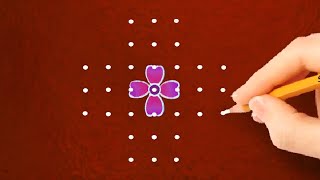 🌺 Sankranthi Rangoli Design 🌺 7x3to3 sankranthi flower rangoli design🌺Pongal kolam [upl. by Edelsten]