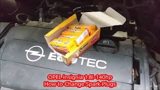 How to change spark plugs  Opel insignia [upl. by Ellerad]