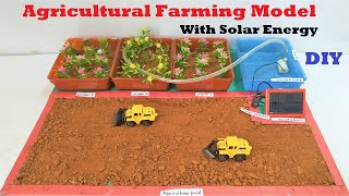 Agricultural Farming Working ModelUsing Solar Energy for Science fair Project  DIY  howtofunda [upl. by Wilek]