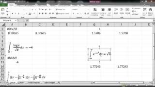 Numerical integration examples in Excel [upl. by Coppins]