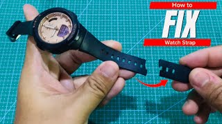 How to Fix a Watch Strap  Silicone Watch Band DIY Repair [upl. by Paulo]