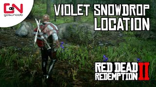 Red Dead Online  Violet Snowdrop Location  5 Violet Snowdrops Picked  Daily Challenge [upl. by Genny480]