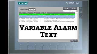 How To Create Variable Alarm Text in HMI TIA Portal [upl. by Saberhagen884]