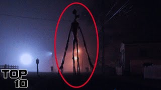 Top 10 Scary Sirenhead Real Life Sightings [upl. by Gainer721]