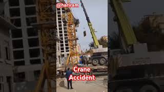 Crane accident 😭😭🏗🏗 accident sahani crane [upl. by Adnert]