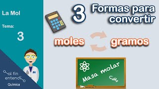 ¿Cómo calcular los gramos a partir de los moles [upl. by Atnoved723]