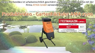 ATIKA Produktfilm  Gartenhäcksler AMA 2500 [upl. by Alolomo943]