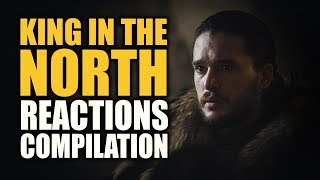 Game of Thrones KING IN THE NORTH Reactions Compilation [upl. by Booze423]