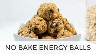 No Bake Oatmeal Energy Balls Recipe with Chocolate Chips [upl. by Sloatman]