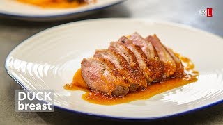 Duck Breast with Orange Sauce Gastrique  Food Channel L Recipes [upl. by Nor]