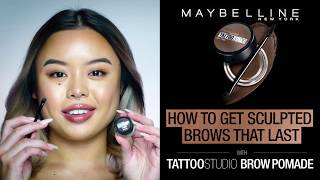 TATTOO STUDIO BROW POMADE ANNA  Maybelline New York [upl. by Lyrem]