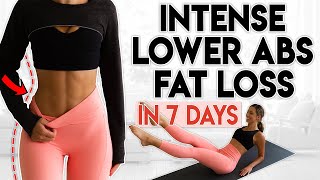 INTENSE LOWER ABS FAT LOSS in 7 Days  6 minute Home Workout [upl. by Naharba]