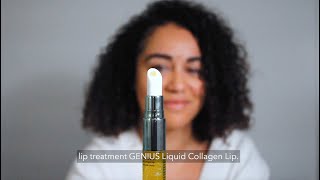 How To Use GENIUS Liquid Collagen Lip  Vegan Collagen Lip Treatment [upl. by Dorrie]