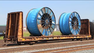 Coil Tubing Bulkhead Flatcar Load [upl. by Nylasor]