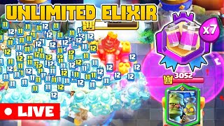 Clash Royale Live 🔴  Legendarays Infinite Elixir Challenge  Clashroyale Gameplay Live [upl. by Nolek]