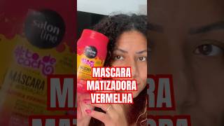 MÁSCARA MATIZADORA SALON LINE VERMELHA  VEJA COMO FICOU matizador salonline cachos [upl. by Elynad220]