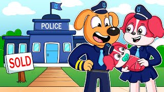 SHERIFF LABRADOR BUYS HIS FIRST HOUSE  Very Happy Story  Sheriff Labrador Police Animation [upl. by Molahs]