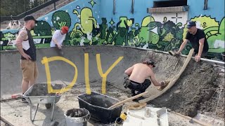 Our DIY concrete skateboard pool project [upl. by Drew]